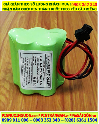 Pin sạc 6v-AA2500mAh, Pin sạc NiMh 6v-AA2500mAh, Pin sạc chất lượng cao GREPOW 6v-AA2500mAh